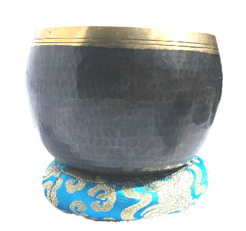 Deep Black Tibetan singing bowl set 6" SBT2020